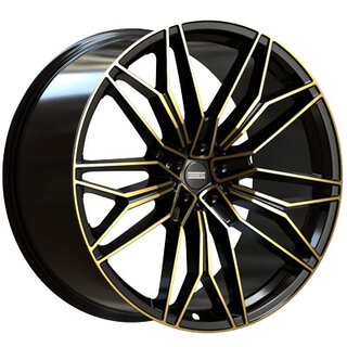 STC23 - 11,5x23 5/130 ET22 71,6 - glossy-black gold machined